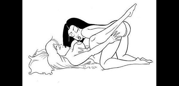 trendsHair pulling catfight girl fights wrestling art comic